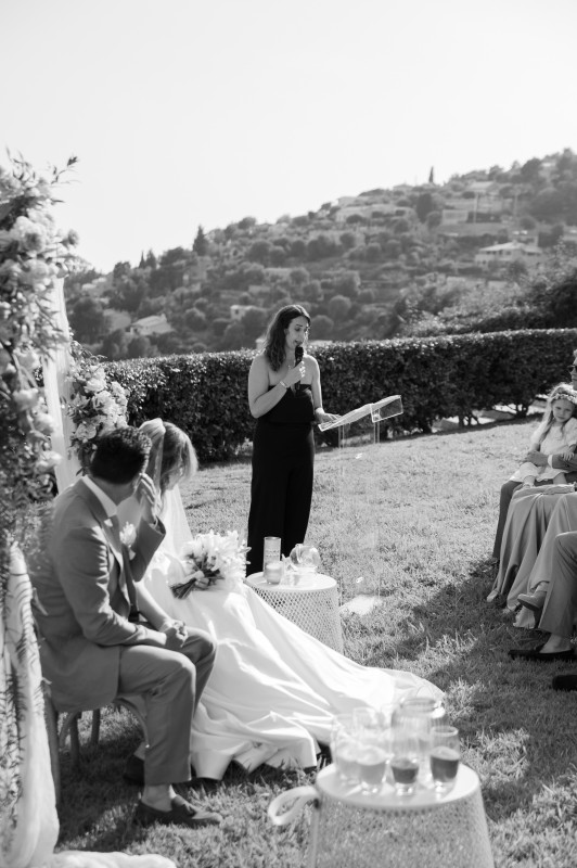 Cérémonie laïque bilingue aux Terrasses d'Eze (06), Anjela et Carlos