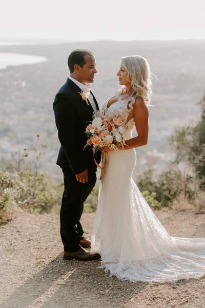 Vow renewal ceremony in Eze, French Riviera