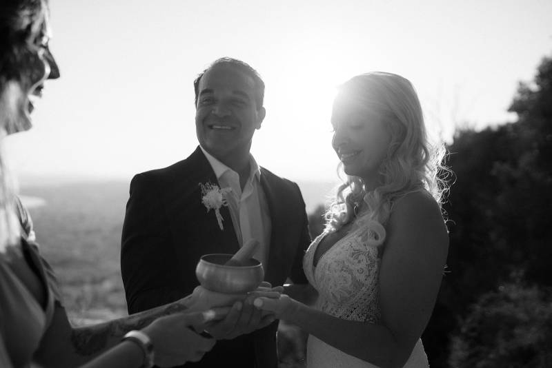 Vow renewal ceremony in Eze, French Riviera