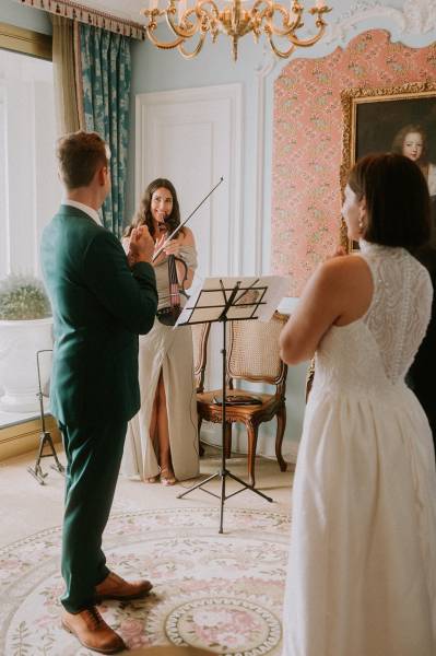 Wedding celebrant and violinist Negresco Nice South of France