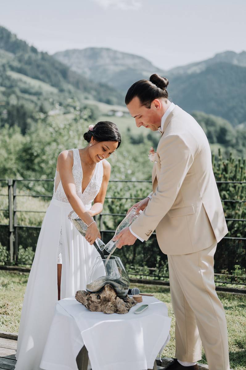 Quand réaliser le rituel du sable pendant la cérémonie?