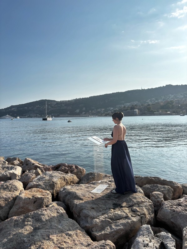 Vow renewal ceremony in Villefranche sur Mer, near Saint Tropez
